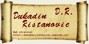 Dukadin Ristanović vizit kartica